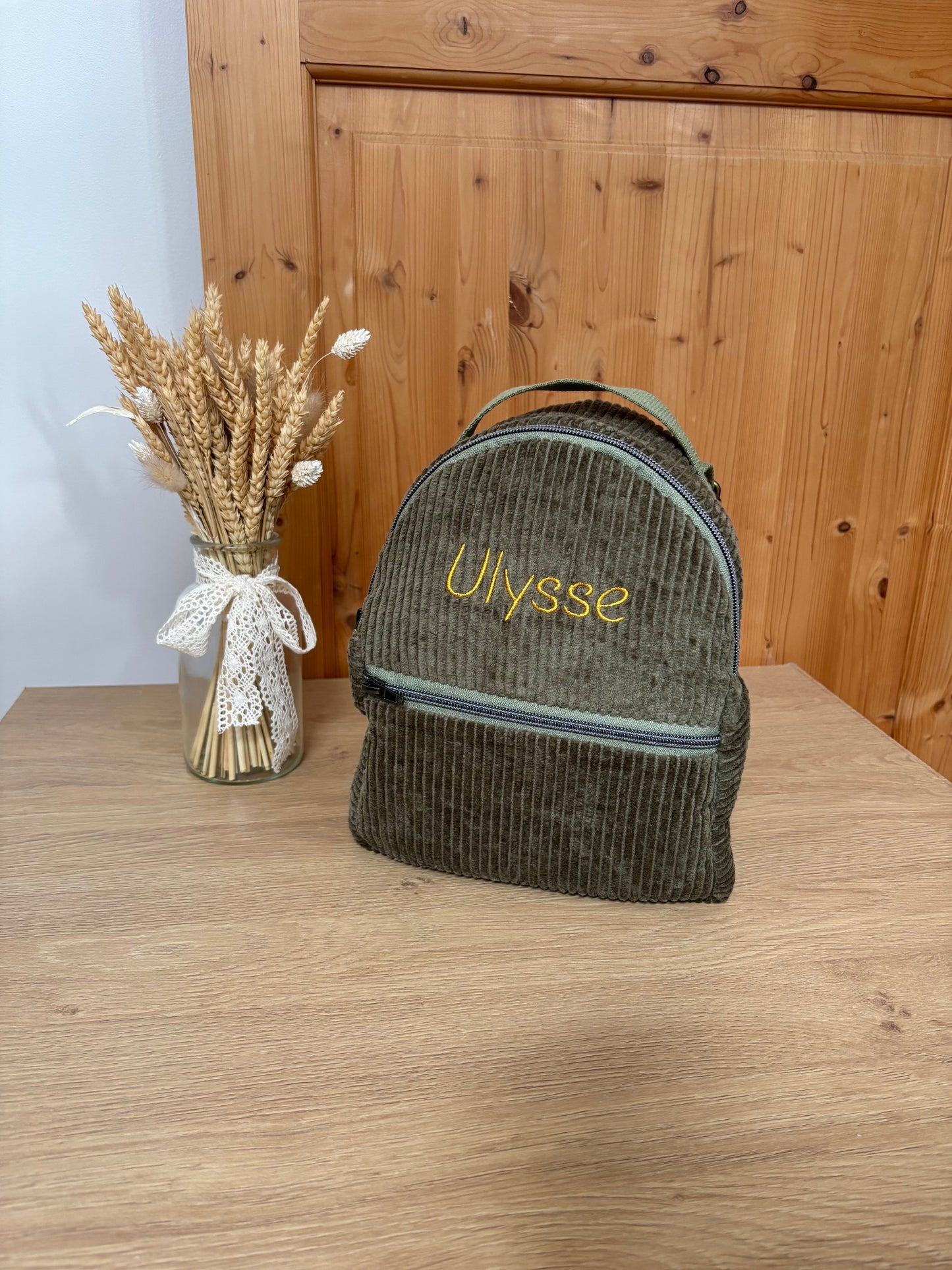 Sac à dos crèche personnalisé – Modèle mini sac Valentine en velours