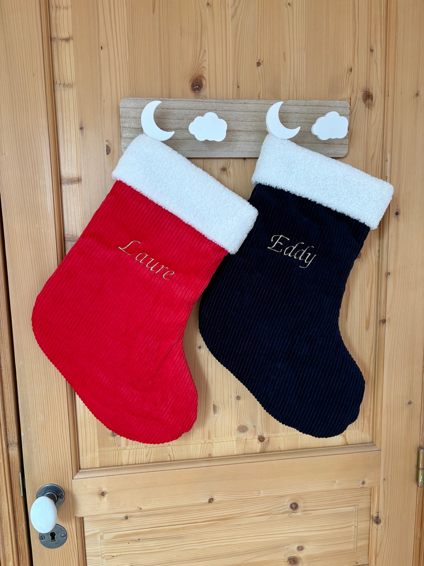 Chaussette de Noël personnalisée brodée du prénom