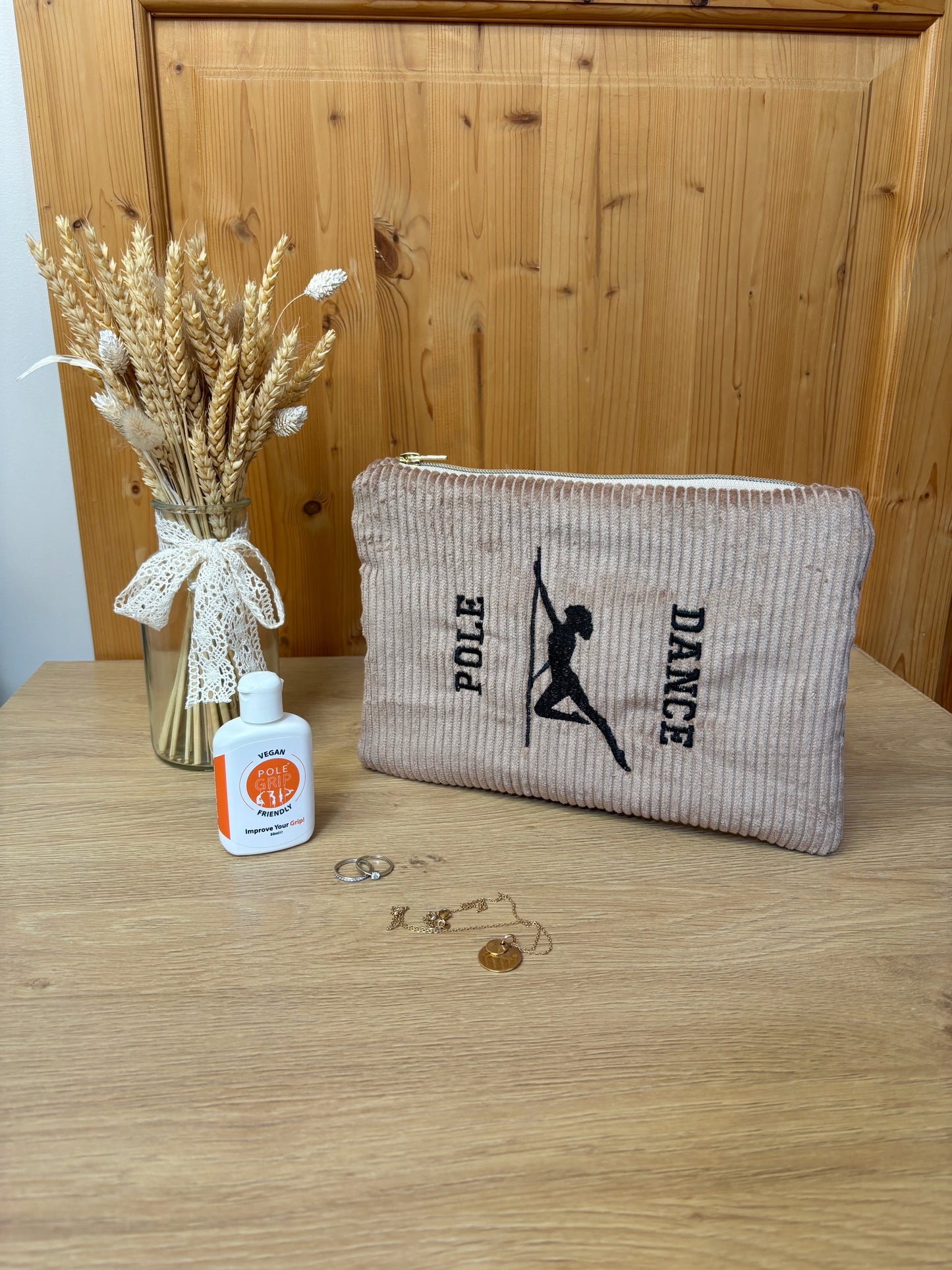 Pochette velours côtelé personnalisée