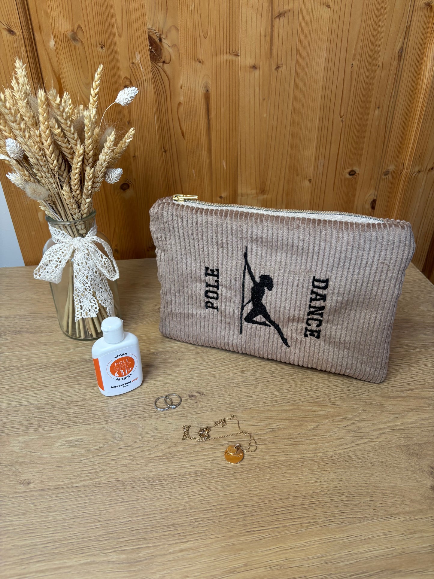 Pochette velours côtelé personnalisée