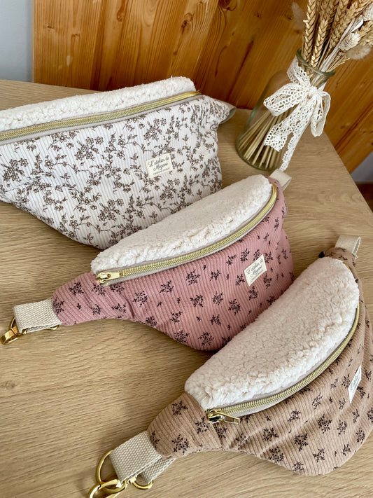 Banane velours fleuri et moumoute