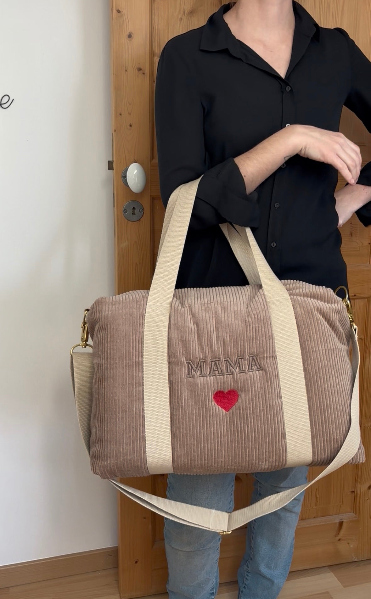 Sac à langer personnalisé brodé - Modèle Pascale