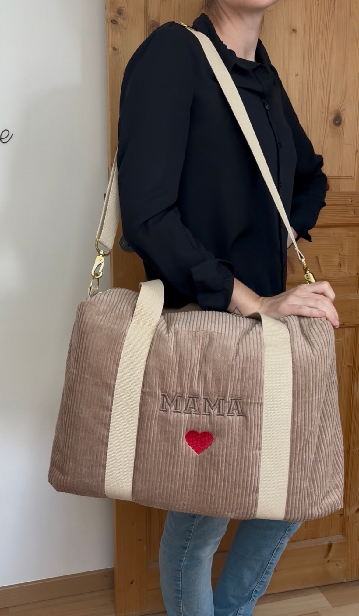 Sac à langer personnalisé brodé - Modèle Pascale