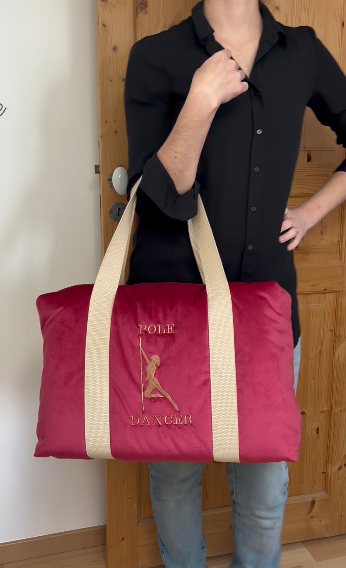 Grand sac personnalisé brodé - Modèle Pascale