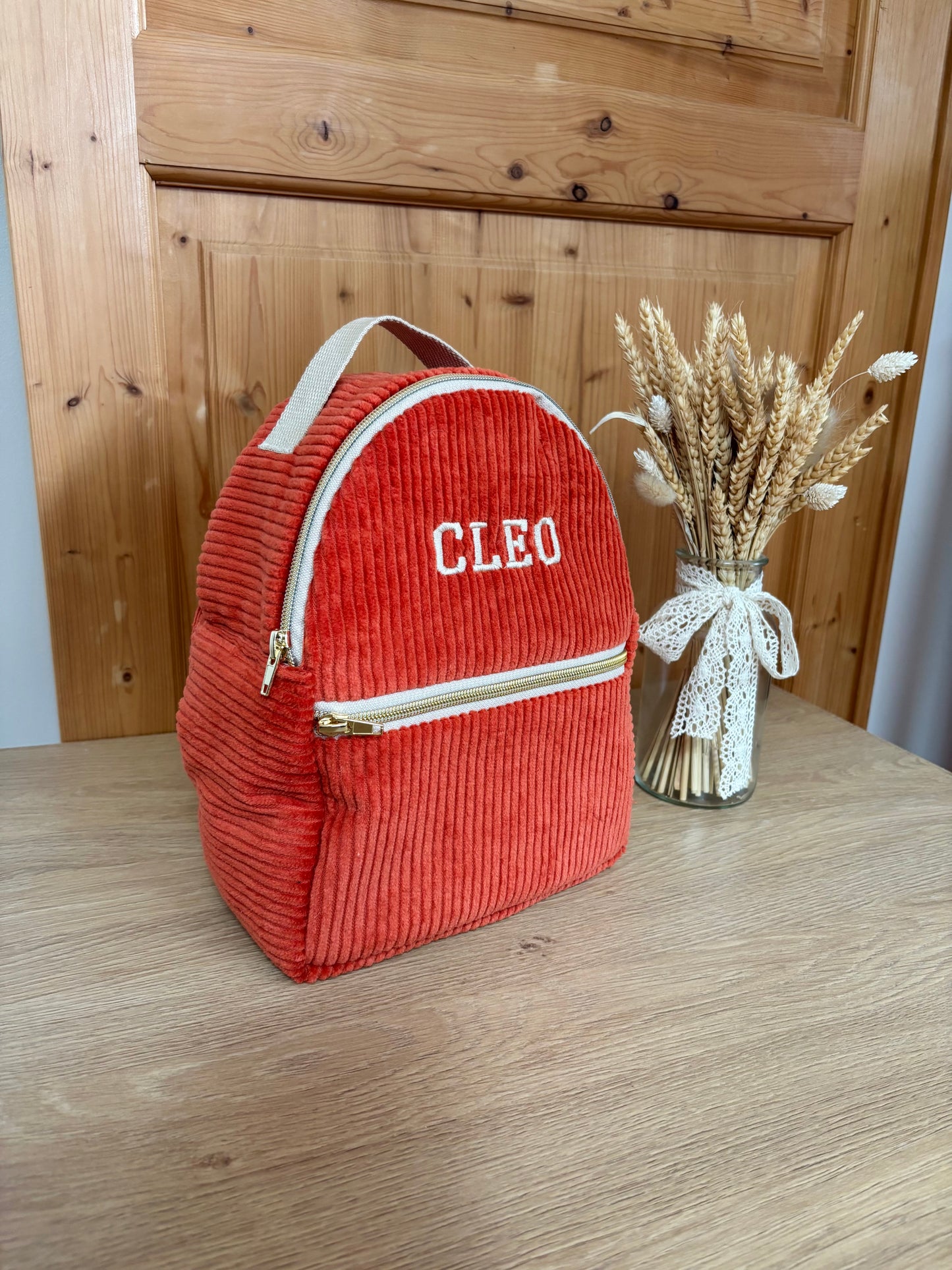 Sac à dos crèche personnalisé – Modèle mini sac Valentine en velours
