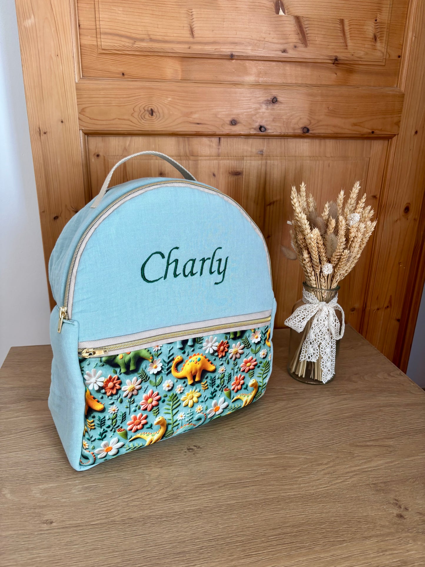 Sac à dos personnalisable maternelle – Modèle Sac Camilia en double gaze