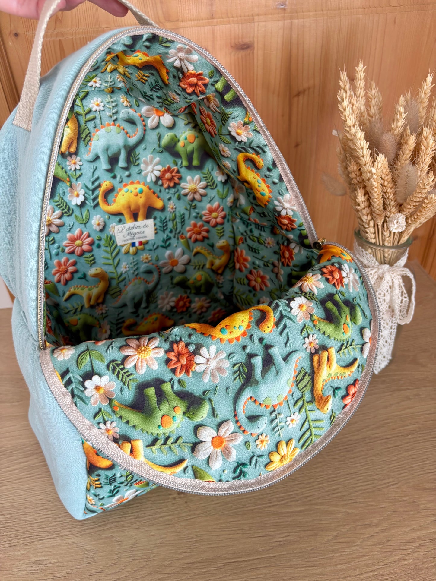 Sac à dos personnalisable maternelle – Modèle Sac Camilia en double gaze