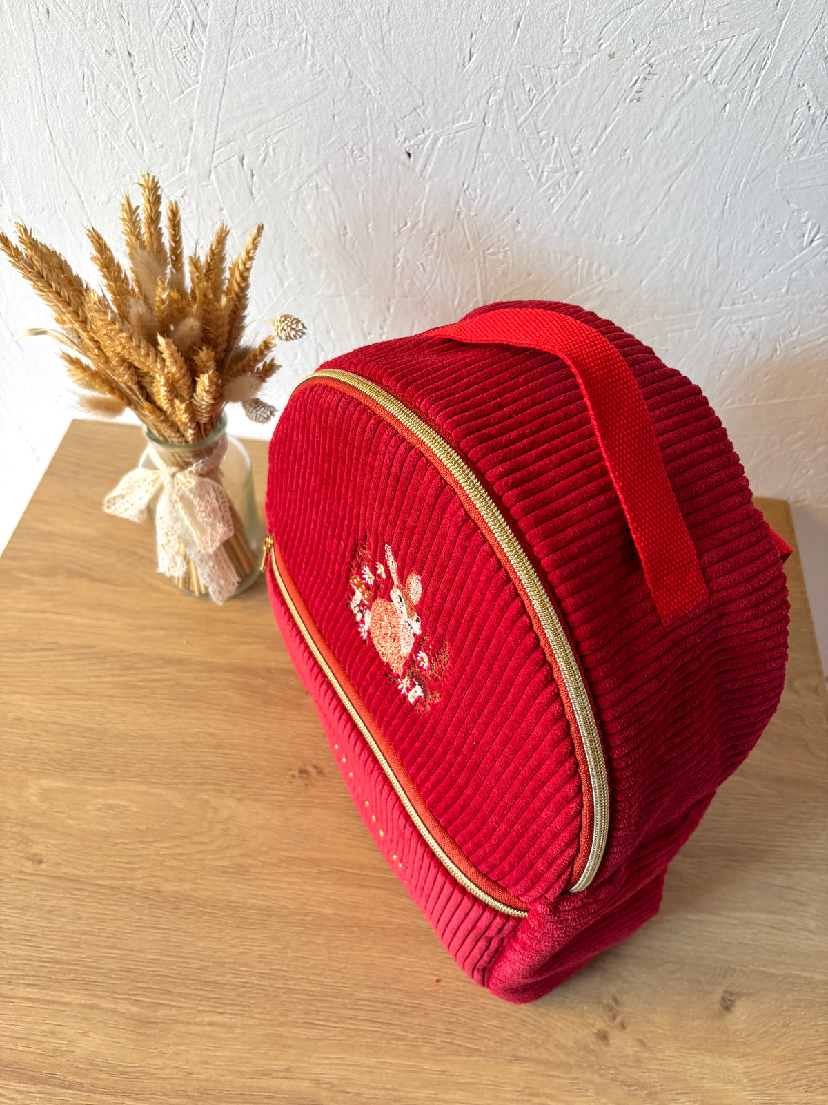 Sac à dos personnalisable maternelle – Modèle Sac Camilia en velours