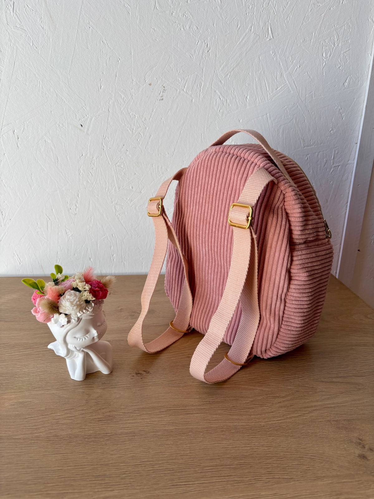 Sac à dos crèche personnalisé – Modèle mini sac Valentine en velours
