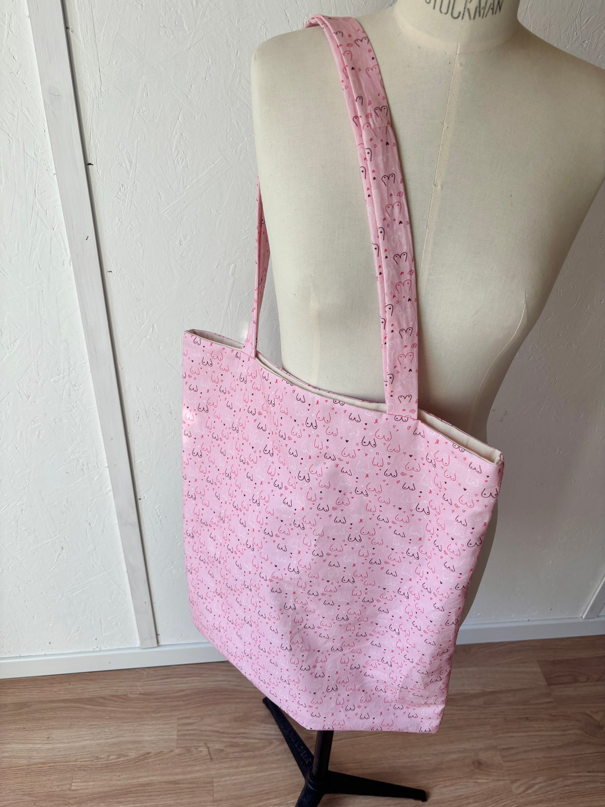 Tote bag en coton à motifs