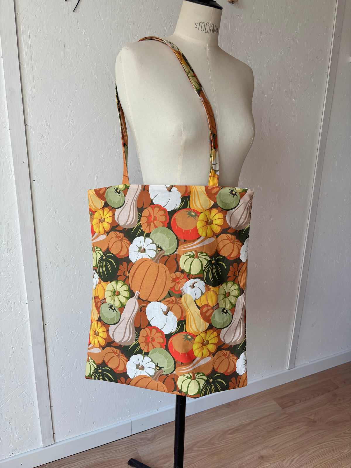 Tote bag en coton à motifs