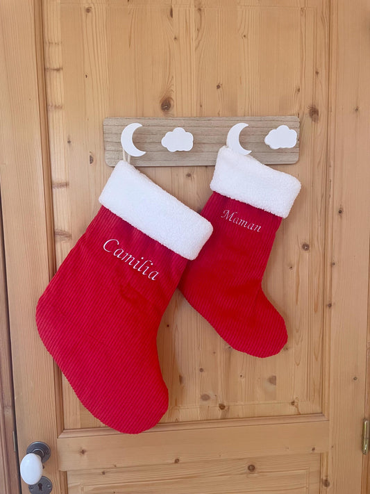 Chaussette de Noël personnalisée brodée du prénom
