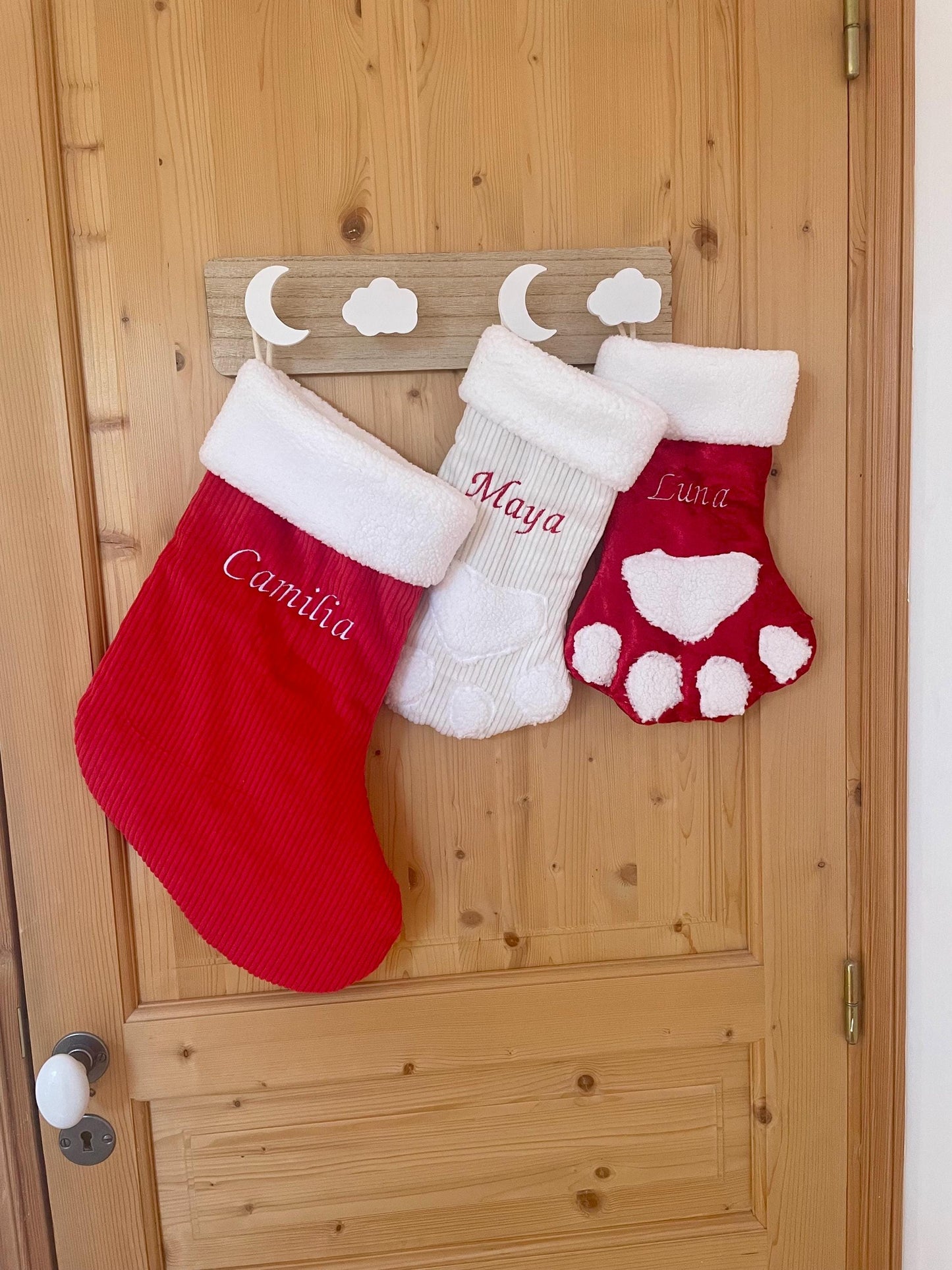 Chaussette de Noël personnalisée brodée du prénom