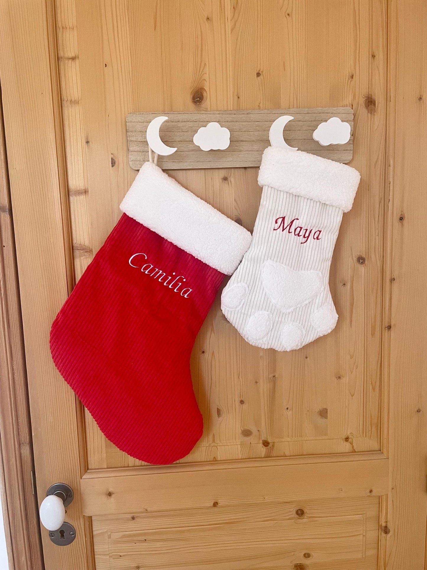 Chaussette de Noël personnalisée brodée du prénom