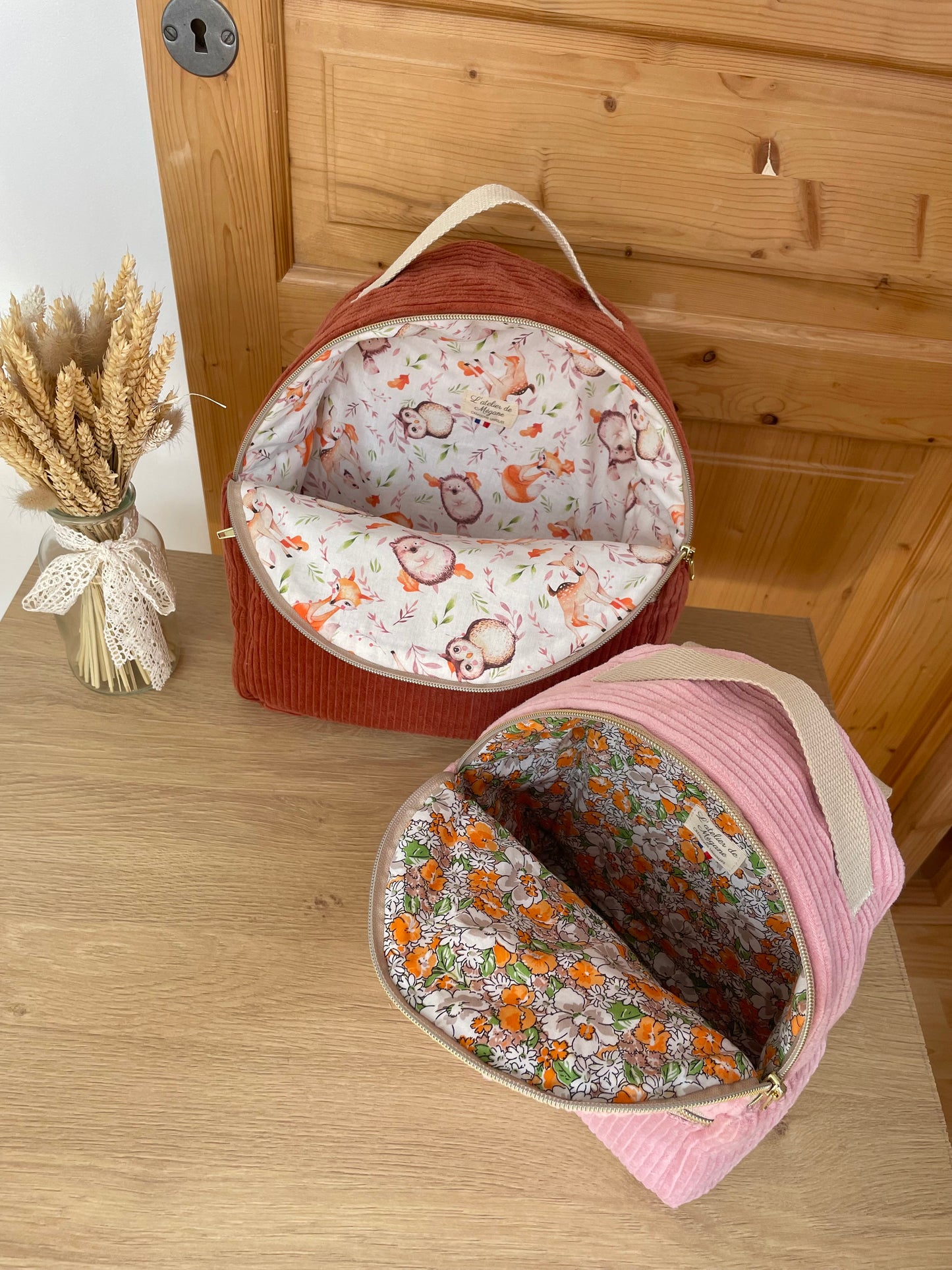 Mini sac Valentine personnalisé pour la crèche